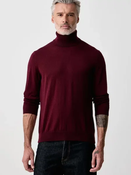 Tommy Hilfiger pulover cu guler înalt bărbătesc din lână