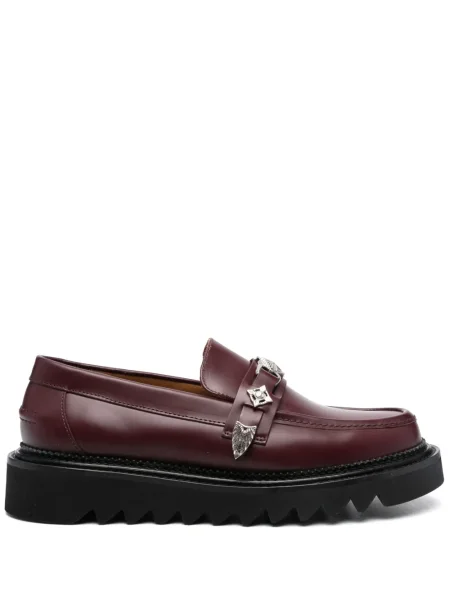 Pantofi loafer Toga Virilis din piele chunky roșu