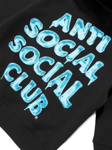 Bluza z kapturem dziecięca Anti Social Social Club czarna