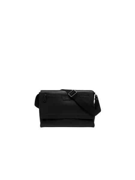 Torba na laptopa Gianni Chiarini skórzana czarna
