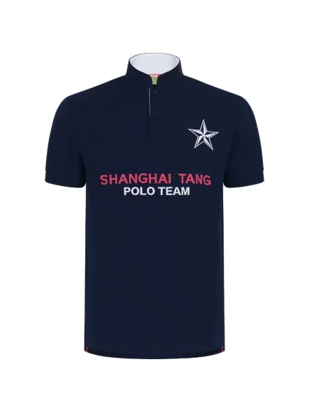 Tricou polo Shanghai Tang albastru