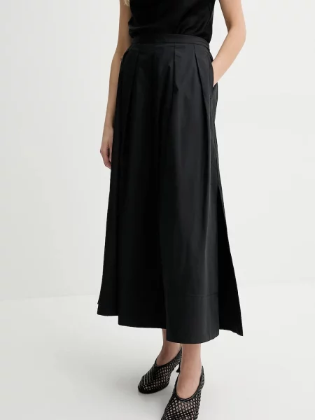 Herskind spódnica Herdis midi rozkloszowana czarny