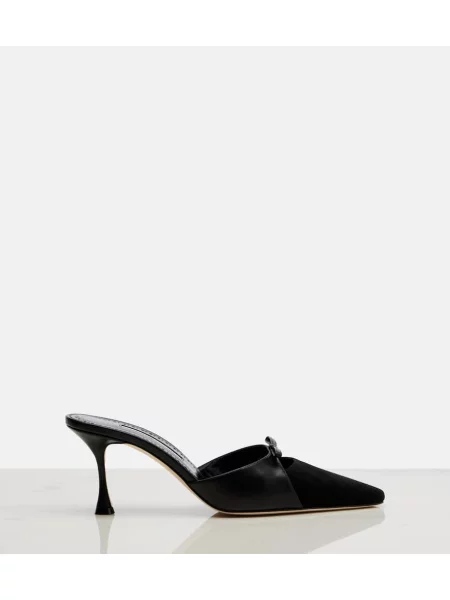 Pantofi cu toc Manolo Blahnik din piele negru
