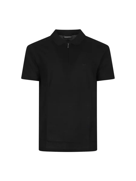 Koszulka polo Emporio Armani z logo czarna