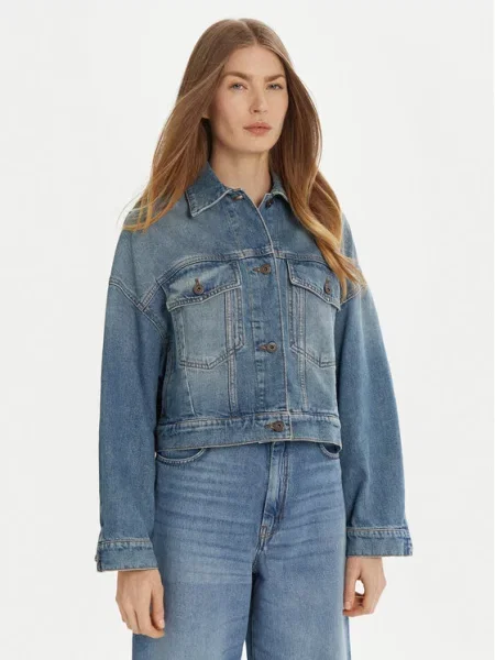 Weekend Max Mara Kurtka jeansowa Fiumana niebieski