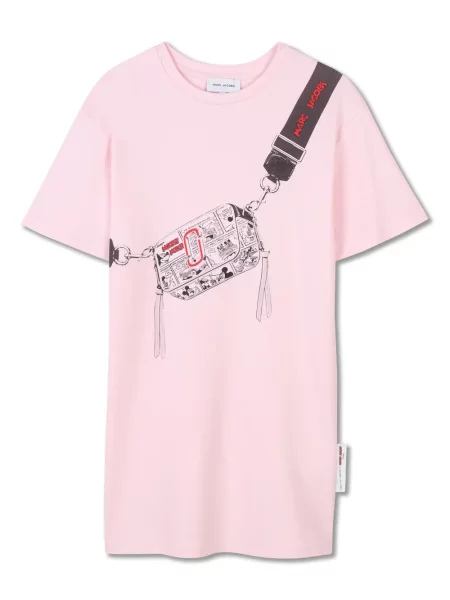 Sukienka koszulowa dziecięca Marc Jacobs różowa