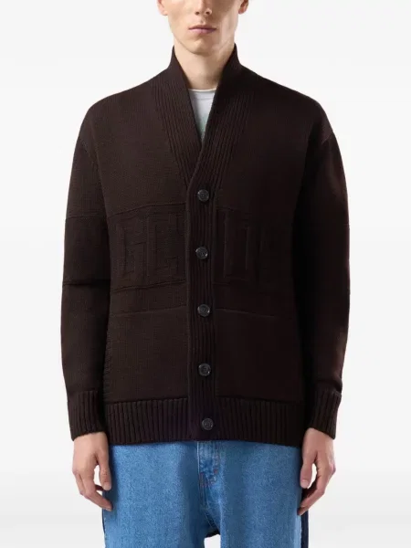 Gulerat cardigan Gcds cu autograf maro
