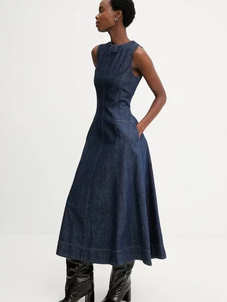 Jeans obleka Answear.LAB modra