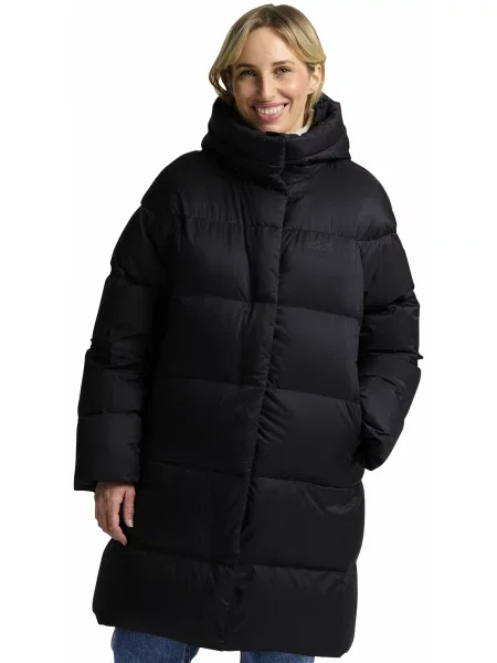 Пуховик Jack Wolfskin Icy hill coat w rds синтетичний чорний