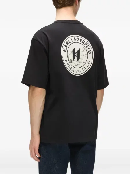 Tricou Karl Lagerfeld cu autograf negru