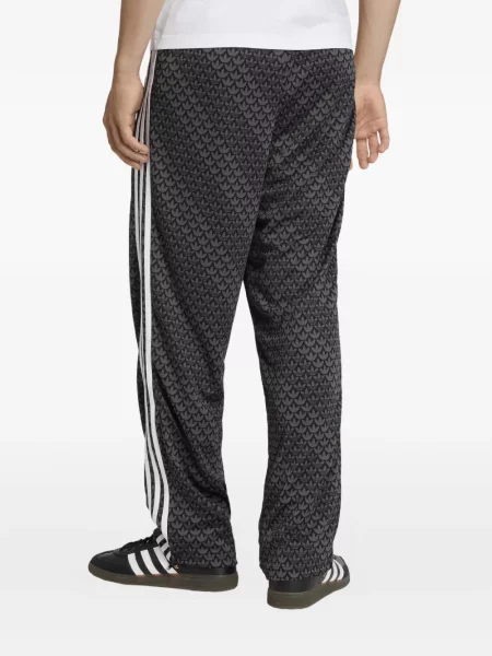 Pantaloni Adidas de catifea cord cu imagine roșu