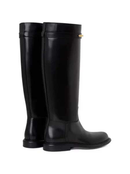Botine Givenchy din piele fără toc negru
