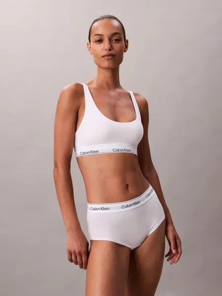 Braletka Calvin Klein z autografem biała