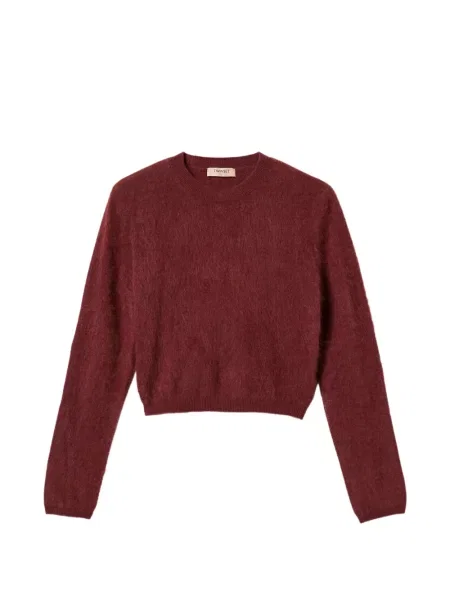 Pulover Twinset de lână cu decolteu rotund roșu