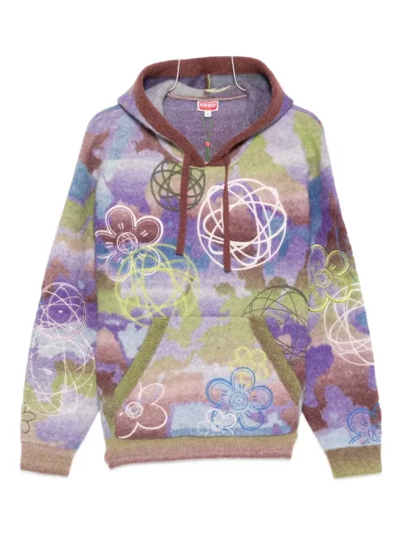 Суичър с качулка Kenzo виолетово