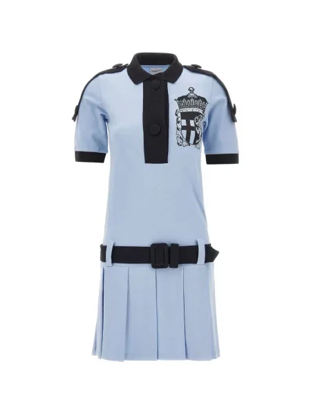 Cu centură rochie mini Vaquera albastru