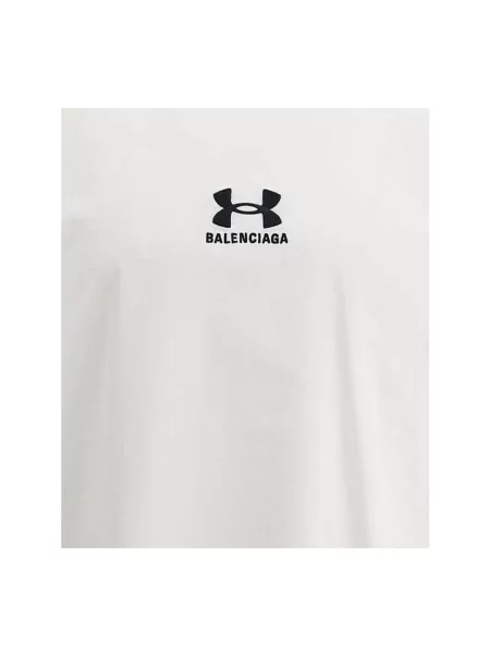 Lniana koszulka Balenciaga szara