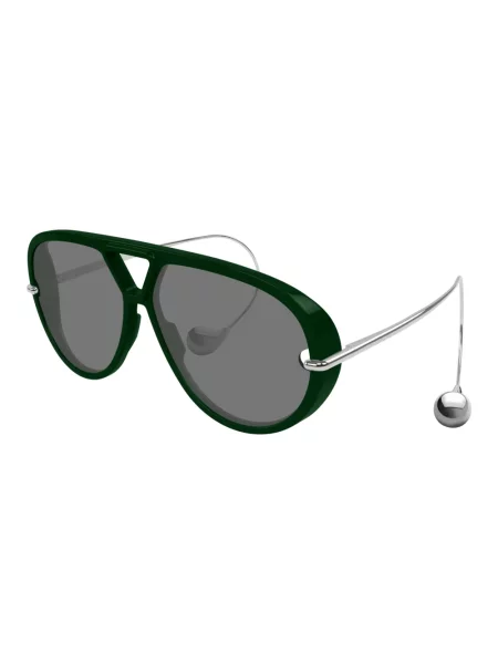 Bottega Veneta Akcesoria Kobieta 63 MM Okulary przeciwsłoneczne zielony