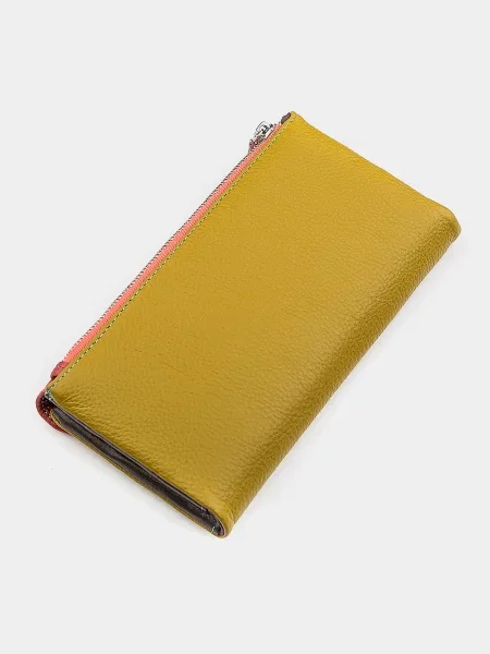 Кожаный кошелек St Leather Accessories желтый