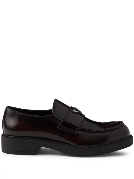 Pantofi loafer Prada din piele maro