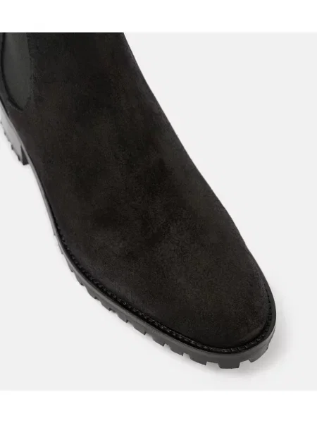 Botine chelsea Manolo Blahnik din piele de căprioară negru