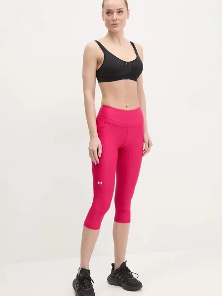 Under Armour spodnie bordowy gładkie różowe