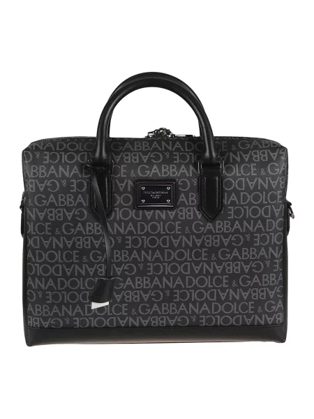 Teczka Dolce And Gabbana skórzana czarna