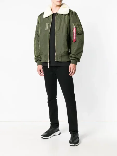 Apykaklė bomber striukė Alpha Industries žalia
