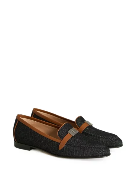 Pantofi loafer Kiton din piele albastru