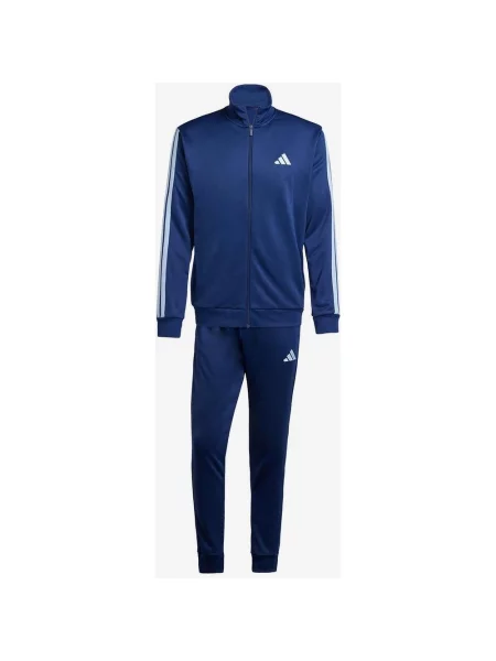 Dres Adidas Sportswear Basic French Terry 3 Stripes ciemnoniebieski XS biały
