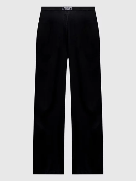 Штани із шовком в піжамному стилі Maison Margiela Mm6 чорні