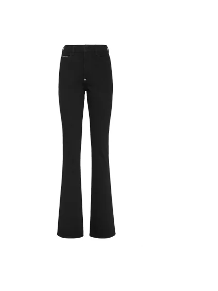 Jeansy dzwony Philipp Plein czarne