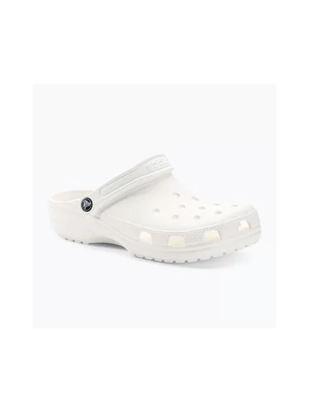 Классические шлепанцы Crocs белые