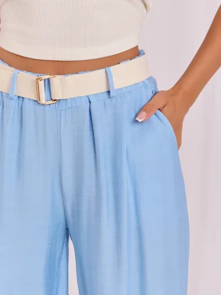 Pantaloni Rue Paris albastru