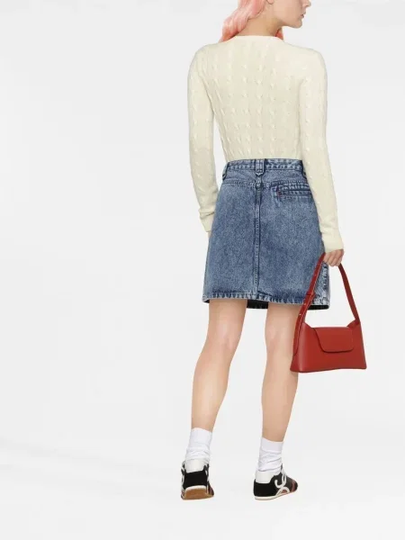 Fustă din denim A.p.c. albastru