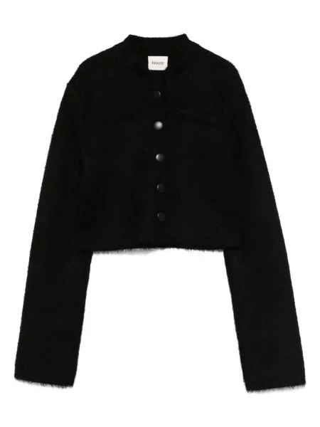 Cardigan Khaite de mătase negru