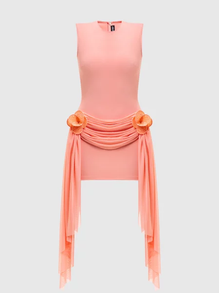 Сукня міні з аплікаціями David Koma рожева