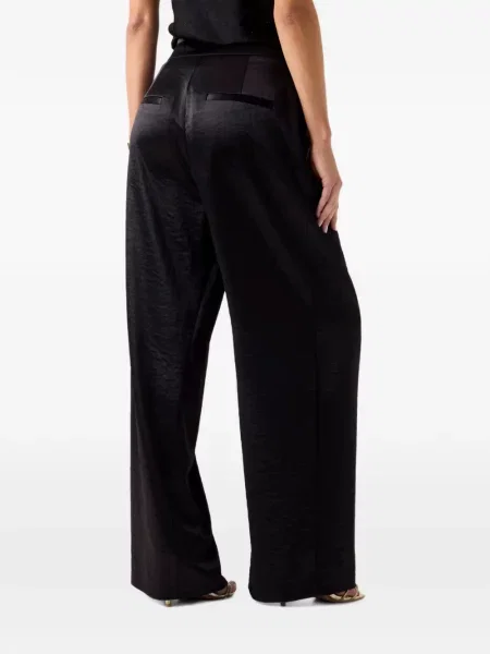 Pantaloni Guess din satin negru