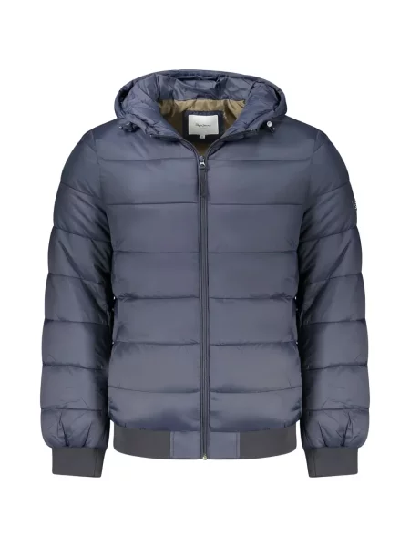 Geacă de blugi Pepe Jeans cu glugă albastru