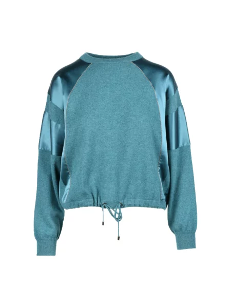 Sweter Brunello Cucinelli z kaszmiru zielony