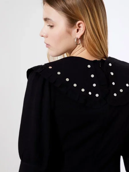 Gulerat rochie Trendyol negru