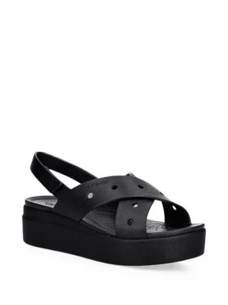 Sandale Crocs cu platformă cu bretele negru
