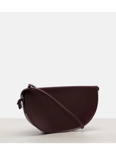 Geanta de piele Alaïa din piele bordo