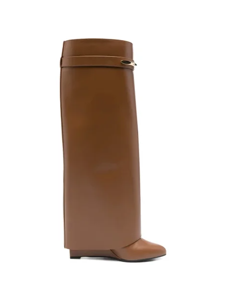 Кожени ботуши Givenchy кафяво