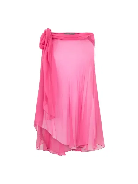 Top Alberta Ferretti drapowany różowy