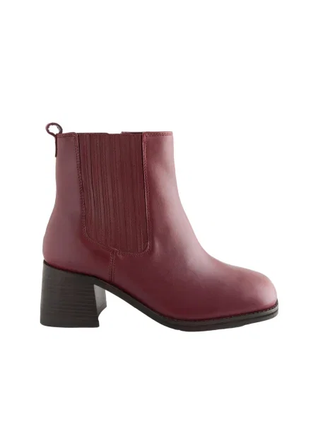 Next Rövid szárú csizmák Forever Comfort burgundi vörös