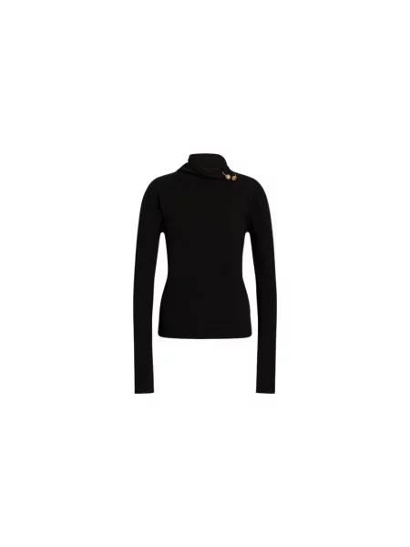Sweter z golfem Alberta Ferretti z kaszmiru czarny