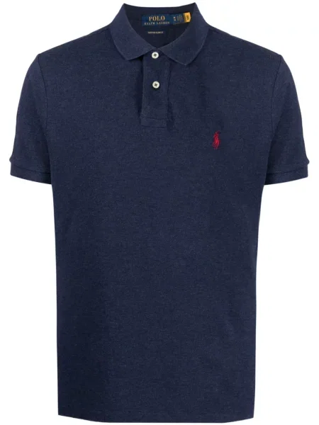 Kūginis vienakrūtis polo marškinėliai Polo Ralph Lauren velvetinė mėlyna