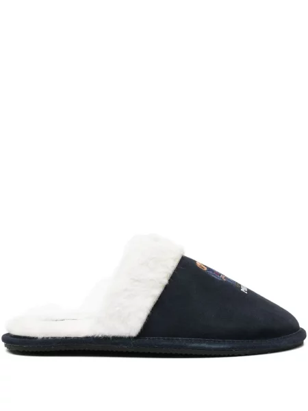 Pletený dlouhý top Polo Ralph Lauren s výšivkou modrý