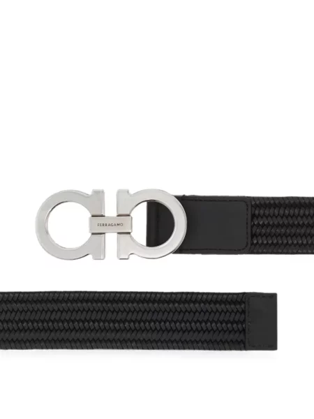 Cu centură curea Ferragamo stretch negru